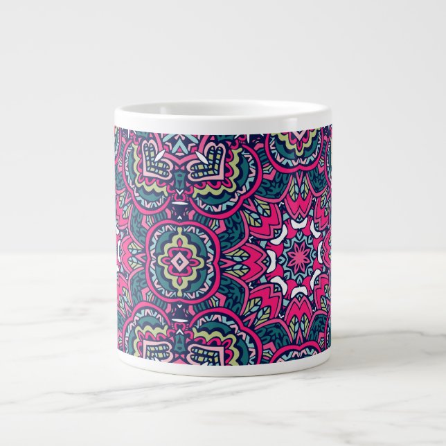 ABSTRAIT BOHO FESTIVE MANDALA MUG (Devant)