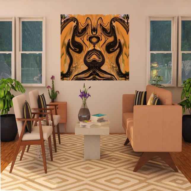 Abstrait Brun Désertique sur Toile Enroulée Imprim (Créateur téléchargé)