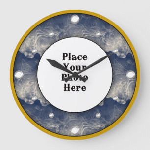 Abstrait cadre fumée Votre horloge murale photo