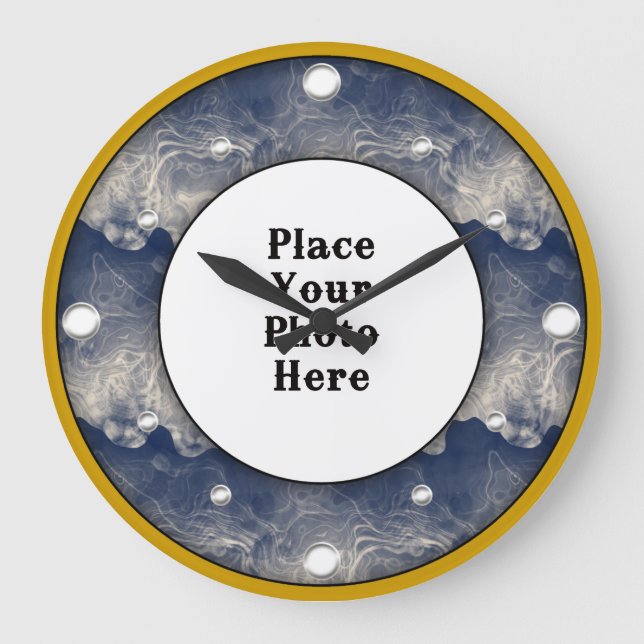 Abstrait cadre fumée Votre horloge murale photo (Recto)
