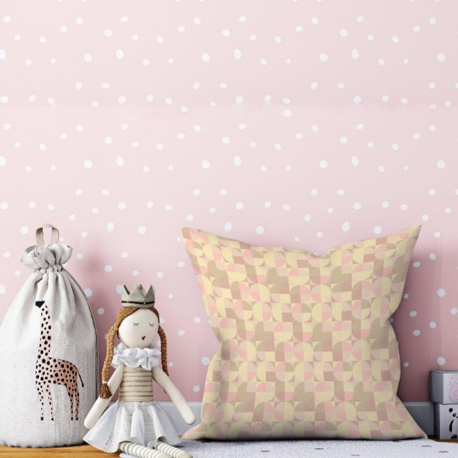 Abstrait cercle beige motif lancer oreiller (Créateur téléchargé)