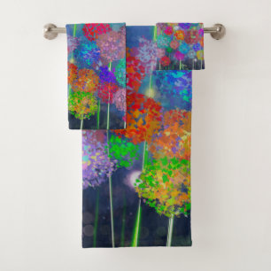 Abstrait champ impressionniste de fleurs