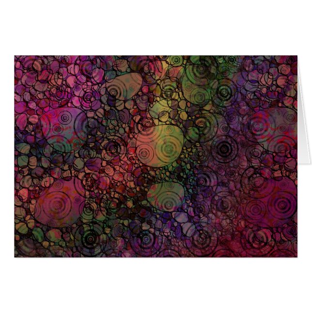 Abstrait Coloré avec Cercles Noirs et Grunge (Devant horizontal)
