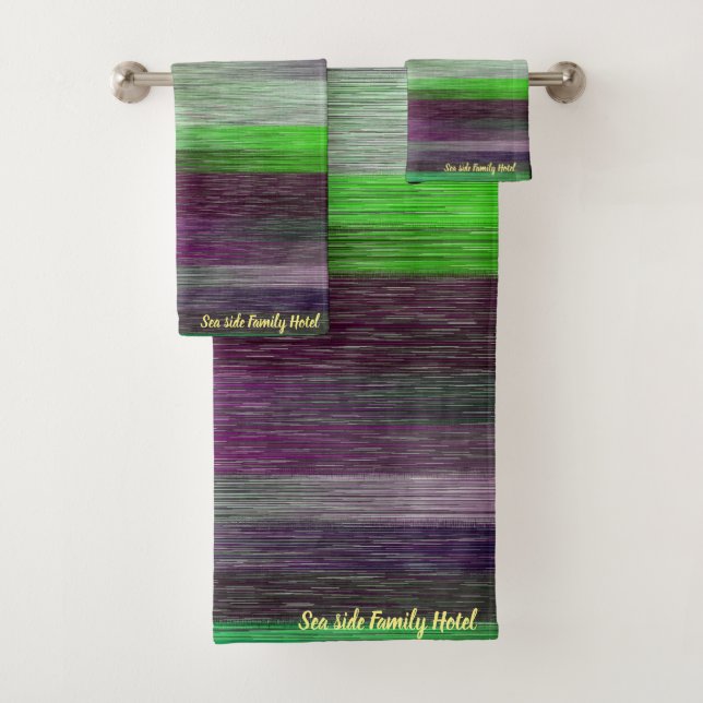 Abstrait contemporain en vert violet gris (En situation)