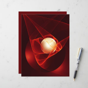 Abstrait Crème rouge moderne Imaginaire Fractal Ar