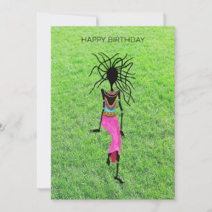 Abstrait, Danser sur l'herbe verte carte d'anniver