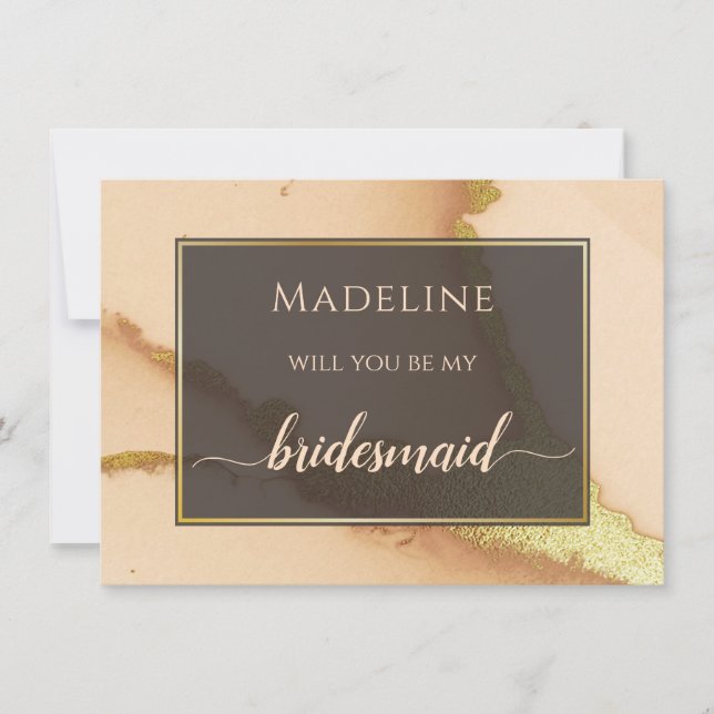 Abstrait de corail moderne 💡 Mariage d'huile d'en (Devant)