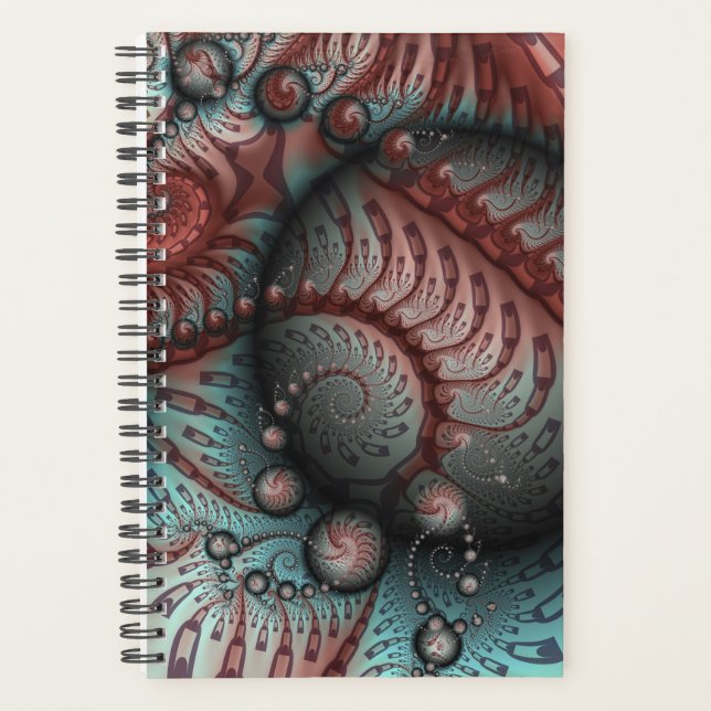 Abstrait Fantastique Vivid Art Fractal Brun Bleu (Devant)