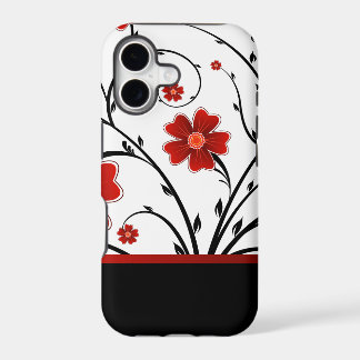 abstrait floral avec barre noire
