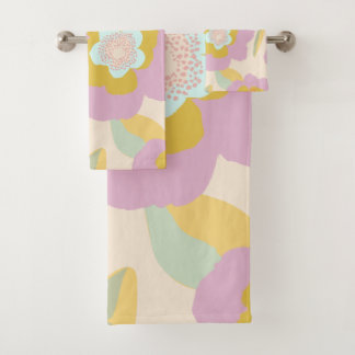 Abstrait Floral Pastel Lilac Motif