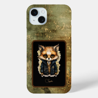 Abstrait Fox Collegiate coque iphone-Mate