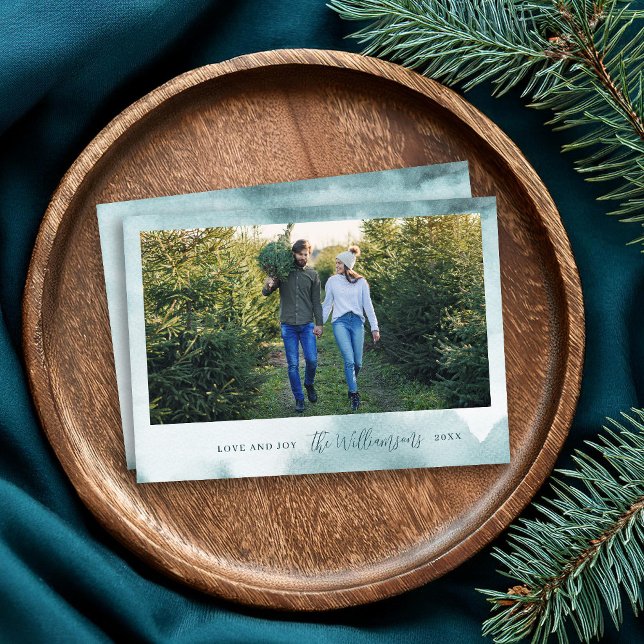 Abstrait Frost moderne Carte photo de vacances (Créateur téléchargé)