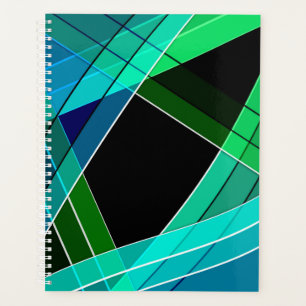 Abstrait, géométrique, vert, bleu, noir