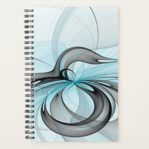 Abstrait Gris Bleu Anthracite Art Fractal Moderne