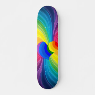 Abstrait Hippie Heart Skateboard Deck