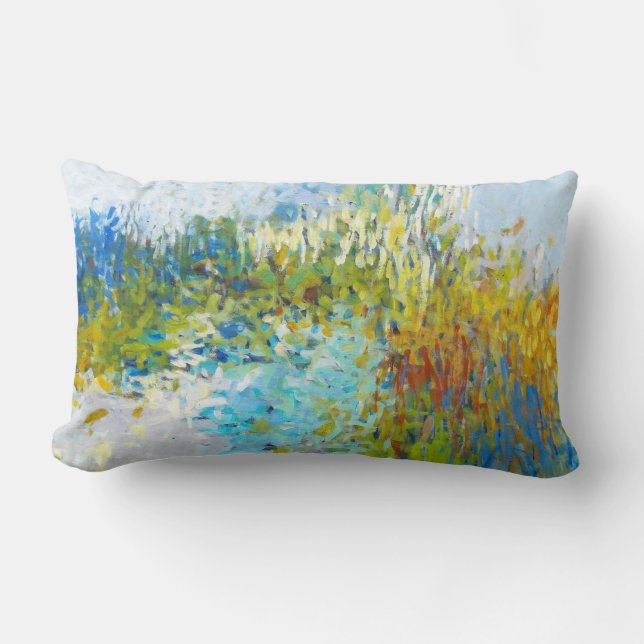 Abstrait impressionniste peinture Coussin long (Recto)