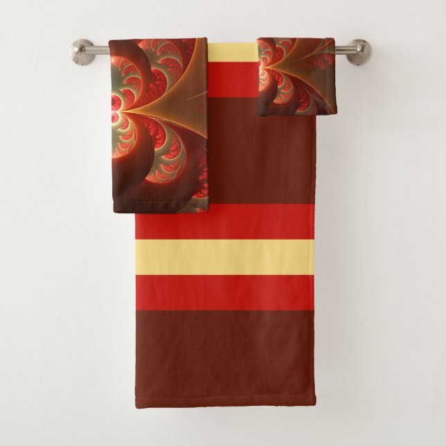 Abstrait lumineux rouge orange moderne Fractal (En situation)