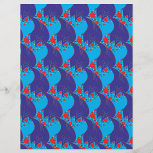 Abstrait moderne BLUE et rouge Rainbow gouttes mot