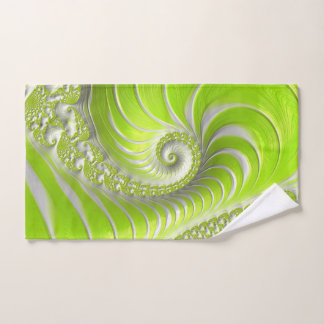 Abstrait Moderne Lime Green Spiral Fractal