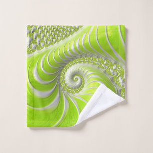 Abstrait Moderne Lime Green Spiral Fractal