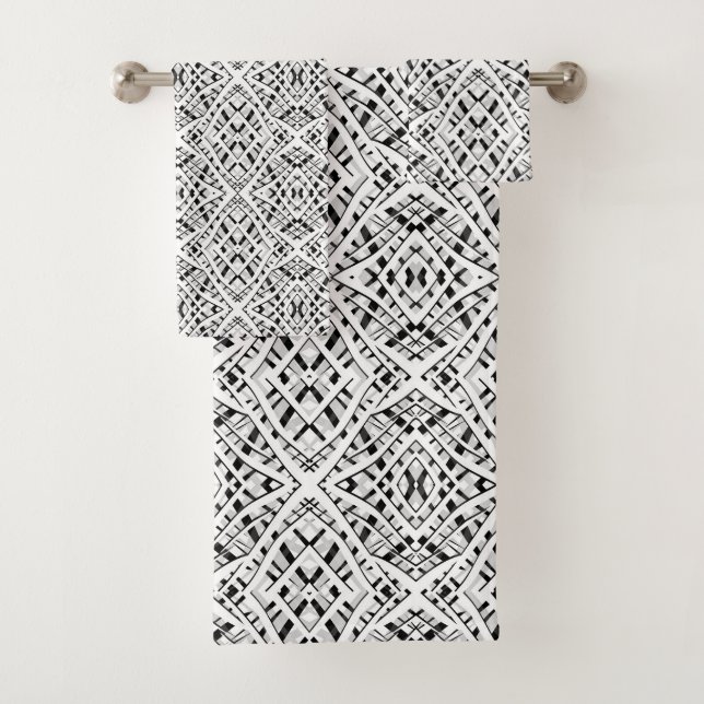 Abstrait moderne sans couture ornementale blanc ar (En situation)