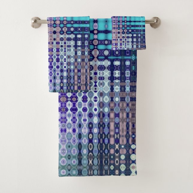 Abstrait moderne Turquoise et violet Motif (En situation)