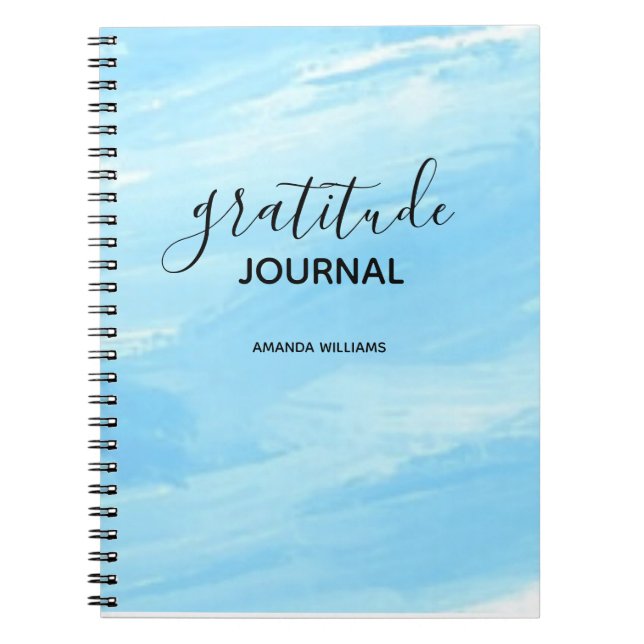 Abstrait Motif Gratitude Journal peut éditer turqu (Devant)