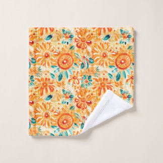 Abstrait Motif Sunny Orange Douche rideau