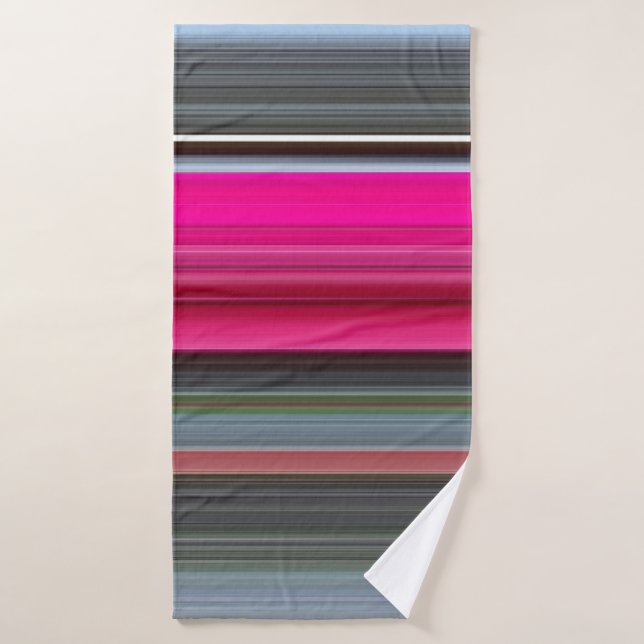 Abstrait n° 1 : Cerise et gris (Serviette de bain)