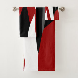 Abstrait noir, rouge et blanc