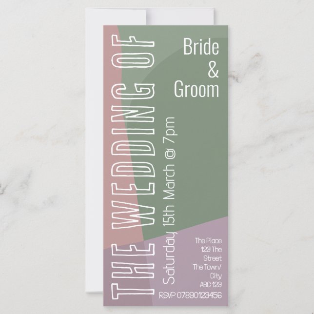 abstrait pastel personnalisé rose vert lavande (Devant)