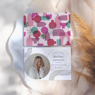 Abstrait Pink Photo Graduation Faire-part