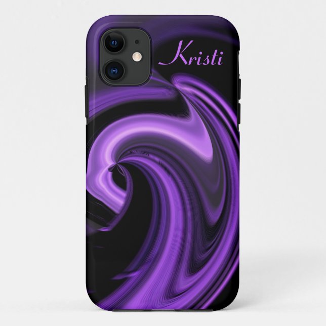 Abstrait Purple Heart iPhone 5 coque *Personnalise (Dos)
