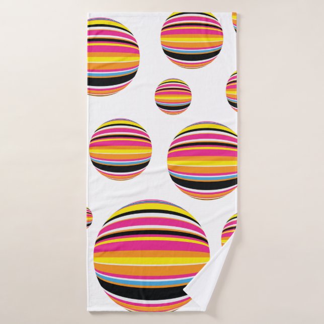 abstrait rayé gouttes à gouttes motif multique san (Serviette de bain)