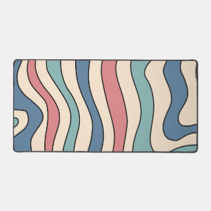 Abstrait Retro les années 70 marbre Bleu Rouge Sup