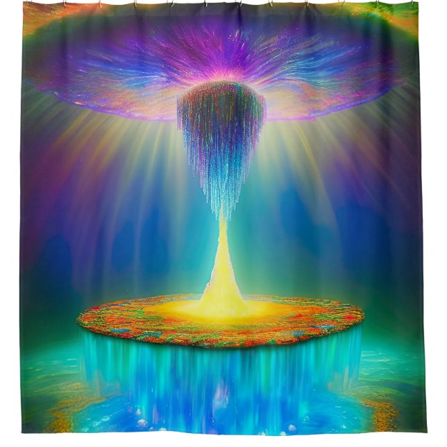 Abstrait rideau de douche Rapture Neon Chic (Devant)
