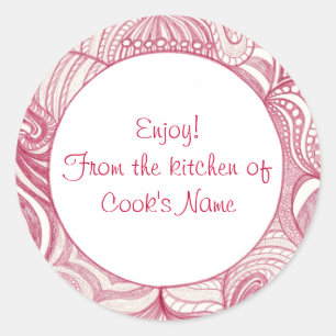 Abstrait rouge de la cuisine des autocollants Lid