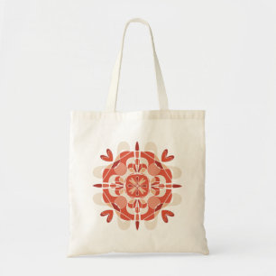 Abstrait Sac fourre-tout de Mandala rouge