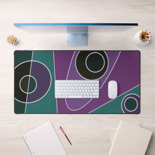 Abstrait Surf Turquoise Purple (Bureau 1)