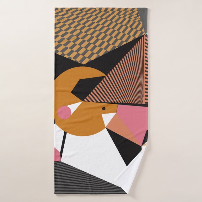 Abstrait triangles modernes arrière - plan motif i (Serviette de bain)