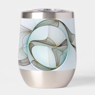 Abstrait Turquoise Brown Gold Elegance
