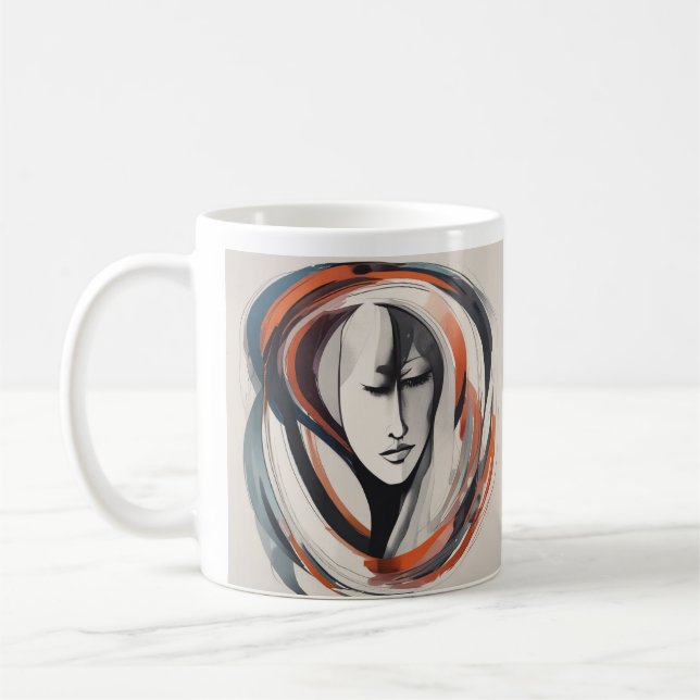 Abstraite femme brun foncé café tasse à thé (Gauche)