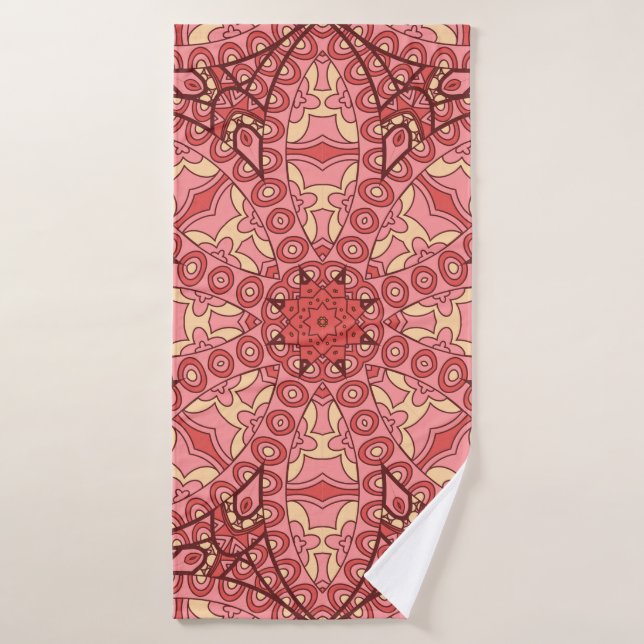 Abstraite fleur mandala ethnique sans couture moti (Serviette de bain)