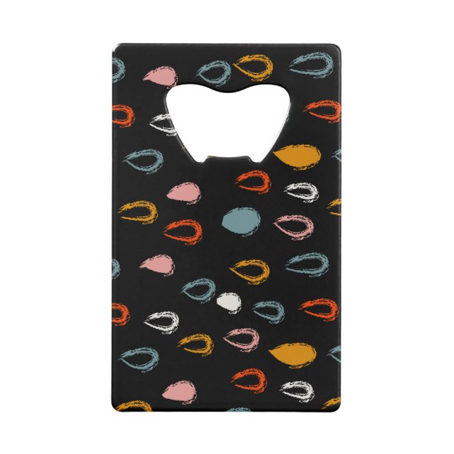 Abstraite goutte de pluie boho, doodle tribal. (Devant)