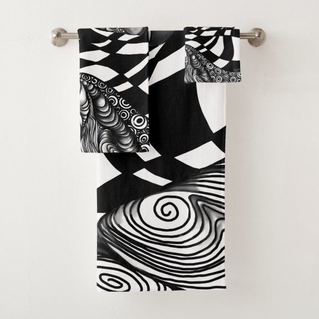 Abstraite ligne noire et blanche (En situation)