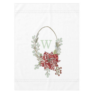 Abstraite Poinsettia Monogram Nappe de vacances