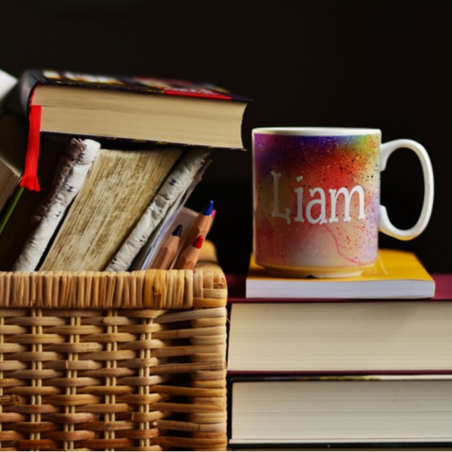 Abstraite tasse à café motif couleur aquarelle (Créateur téléchargé)