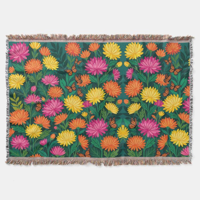 Abstraits Chrysanthèmes Papillons Couvertures (Devant)