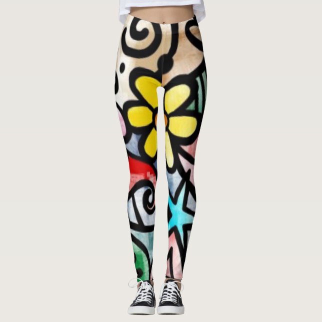 Abstraits Leggings colorés (Devant)
