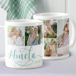 Abuela Calligraphy I Love You 6 Photo Coffee Mug<br><div class="desc">Un cadeau pour votre abuela. Cette tasse photo est lettrée avec "abuela" en calligraphie tourbillonnant et vous pouvez personnaliser avec votre nom et message, comme je vous aime. Le modèle photo est configuré pour ajouter 6 de vos photos préférées qui sont affichées en format carré et vertical. Si vous rencontrez...</div>